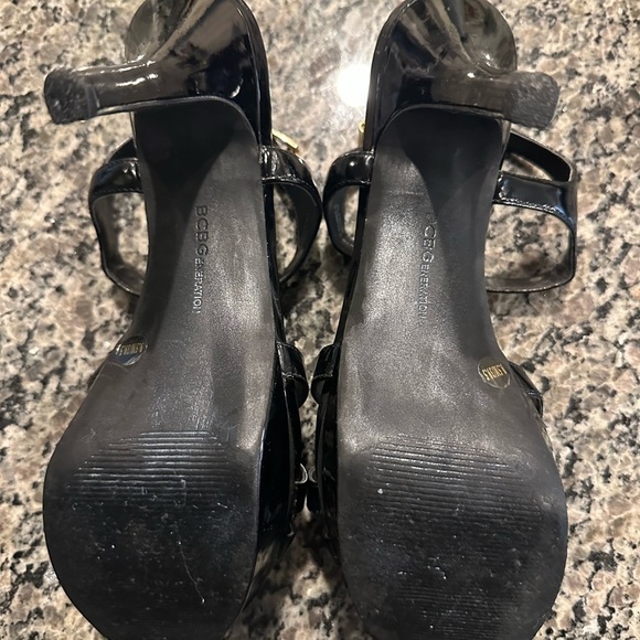 BCBGeneration Black Patent Platform Heels - Picture 5 of 5